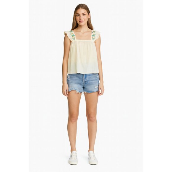 NEW Madewell Embroidered-Strap Swing Top - Picture 1 of 8